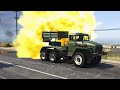 Ukrainian Fighter Jets, Drones & Helicopte Attack on Russian Army Missile & Oil Supply Convoy - GTA5
