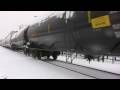 CSX Train in Snowstorm! Woodbury, NJ..in HD!