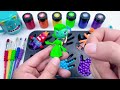 Satisfying Video | How To Make Inside Out 2 Lollipop With Mixing Slime in Hand Tray Cutting ASMR