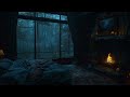 Rainstorm Sounds for Relaxing - Fireplace with Crackling Fire Sounds - Sound of Rain and Thunder🌧️