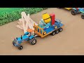 Tractor diy mini bricks loading science project | Mini Petrol Pump | @sanocreator  | @MiniCreative1