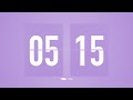 20 Min Countdown Flip Clock Timer / Simple Beeps 🫐 🔔