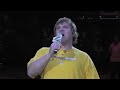 Jack Black Sings the National Anthem at Sparks Game