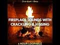 Fireplace Sounds with Crackling & Hissing: One Hour (Loopable)