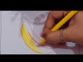 How to draw a banana step by step easily #banana #creative #trending