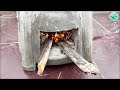 How To Build A Beautiful Outdoor Wood Stove With Just A Plastic Chair And Cement