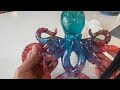 #14 Colorful Large Resin Octopus Using Alcohol Inks