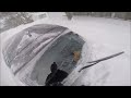Cleaning snow off my car