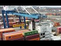 Awesome 4K Views! Container Ship NYK REMUS Working Containers at DP World Terminal - Saint John, NB