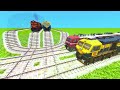 MORE TRAINS CRAZIEST RUNNING ON BIGGEST SHARP U TURN & DIFFERENT RAILWAY TRACKS|Train simulator|