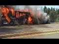 Motorhome fire on highway 20 about one mile west of Penn Valley, CA