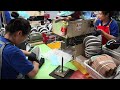 The process of mass production of safety shoes, an amazing shoe factory in China