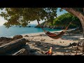 Relaxing Ocean View with Fireplace   8 Hours of Waves in 4K  Tranquil Seascape