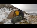 Mountain camping in the winter with the Hilleberg Soulo