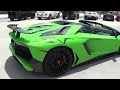 Lamborghini Aventador SV Green LOUD Aggressive BULL at Lamborghini Miami