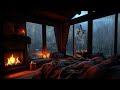 Bedroom Haven - Thunderstorm, Fireplace & Dimmed Lights