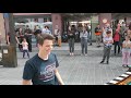 DANCE MONKEY backwards & upside-down IN PUBLIC on a CRAZY streetpiano | Acrobatic Piano by Joshiano