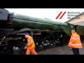 Flying Scotsman leaving the National Railway Museum - 21 February 2016