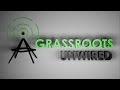 Grass Roots Unwired 3D logo with blips