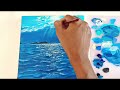 Seascape Landscape / Sea Painting / Acrylic Painting For Beginners #acryliclandsca #sea