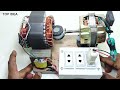 New idea I make 10000kw Generator 220v fridge Compressor Coil fan Motor and Transformer Generator