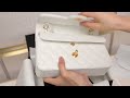 #Shebags Chanel golden White classic flap bag unboxing