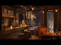 Effortless Focus with Smooth Jazz Music Piano - Rainy Outside at Cozy Coffee Shop Ambience For Relax