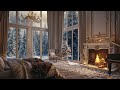 Cozy Fireplace Sounds and Piano Music for Royal Bedroom Ambiance | ASMR | Winter Vibes
