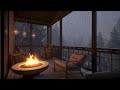 Rain Sounds While Sleeping  Relax With Sounds On The Balcony, Soothing Rain Sounds For Better Sleep