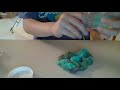 opening pack of 3 egg putty slime galaxy kit