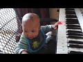 Liam tries keyboarding at 7 months