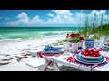 4K Free TV Art Screensaver Fourth Of July  Picnic on the Beach | Patriotic Wallpaper |