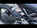 Honda CB125R BlackWidow Low Level Carbon Fibre Exhaust V.S Stock Exhaust Comparison - No Baffle