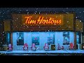 Snow Falling & Howling Wind Sounds at Tim Hortons l Canadian Winter Ambience ❄️
