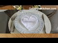Heart Linen Napkin Folding. Great for romantic dinner!