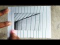 how to draw very simple 3D drawing on paper.