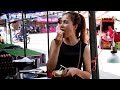 The best Grilled Bamboo sticky rice coconut milk - Serving by Thai lady chef | Thai Street Food