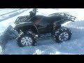 Extreme Cold!! Yamaha Grizzly 700 plowing SNOW at -38 Celsius