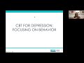 CBT for Depression | Mental Health Webinar