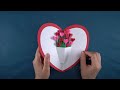 DIY Valentine Pop up Card - 3D Heart Pop up Card - Pop Up Card Tutorial -Paper Crafts