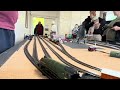 Model trains in action OO scale