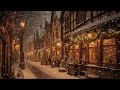 Winter Night Jazz ~ Relaxing Jazz Piano Music and Snow Ambience in Winter ~ Soft Jazz Music
