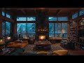 Fireside Tranquility: Winter Serenity with Fireplace and Wind Ambience