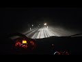 Winterliche Landstraße in der Lausitz _ Opel Movano pov night Drive