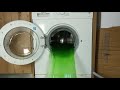 Experiment - Extremely Overfilled with Green Water and Door Opening - Washing Machine