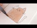 How To Draw a Super Easy Cat for Beginners!