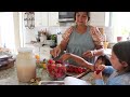 Summer Homemaking in the Kitchen | strawberry rhubarb jam, garlic scape pesto, sourdough baking