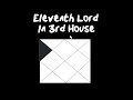 Eleventh Lord of DESIRE and GAIN in different houses of your chart