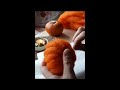 Create  a small pumpkin - needle felting