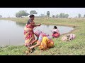 Fishing Video || Village women are very fond of fishing with hooks || Traditional hook fishing
